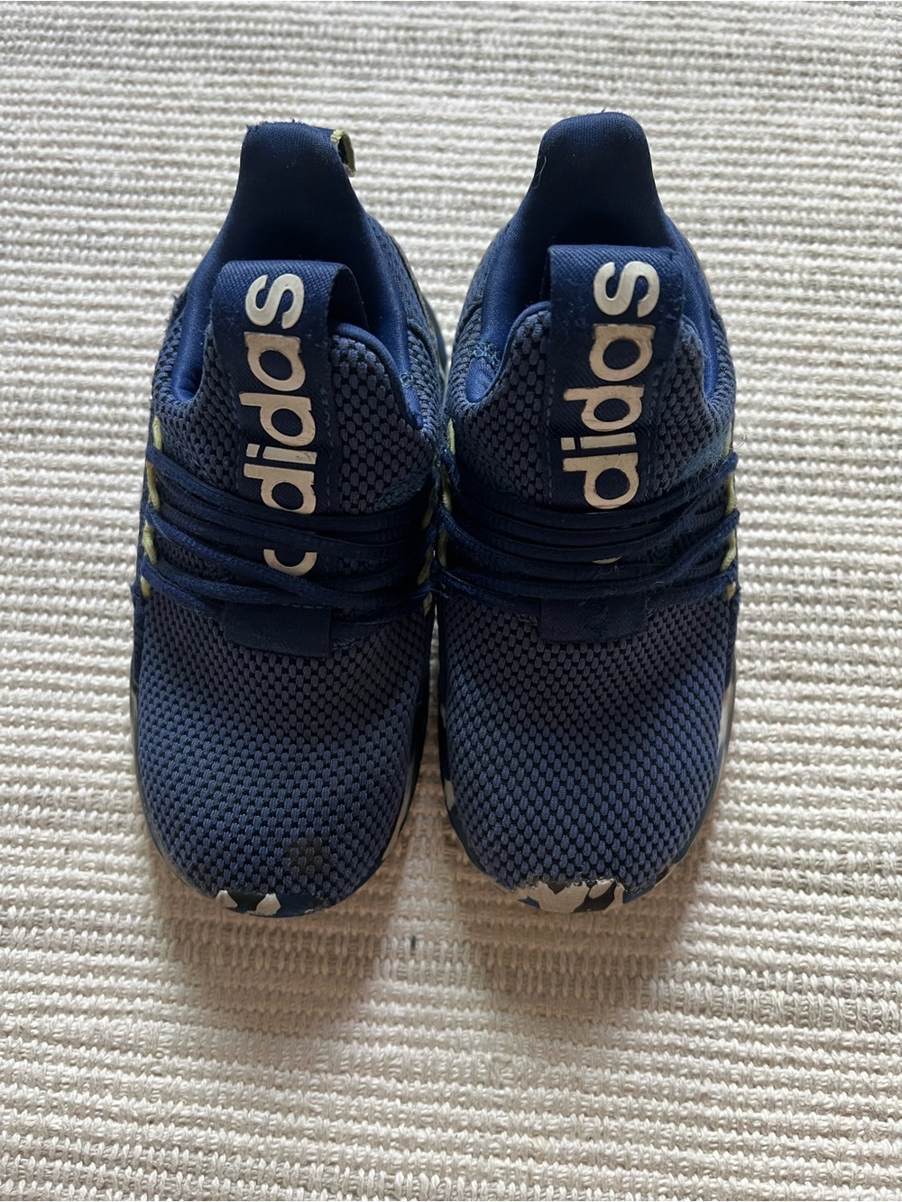 adidas Kids Navy Athletic Sneakers with White Logo